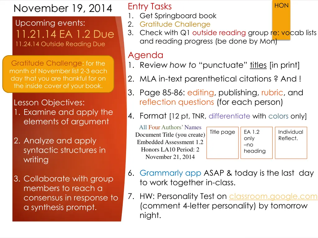 entry tasks 1 get springboard book 2 gratitude 1
