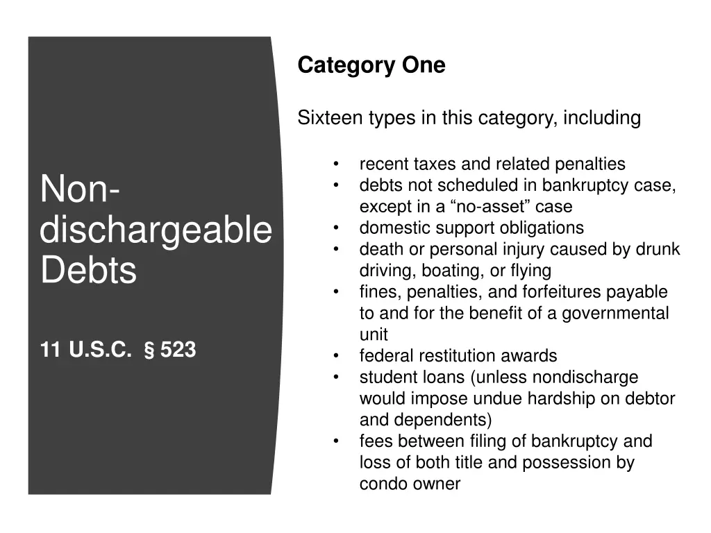 category one