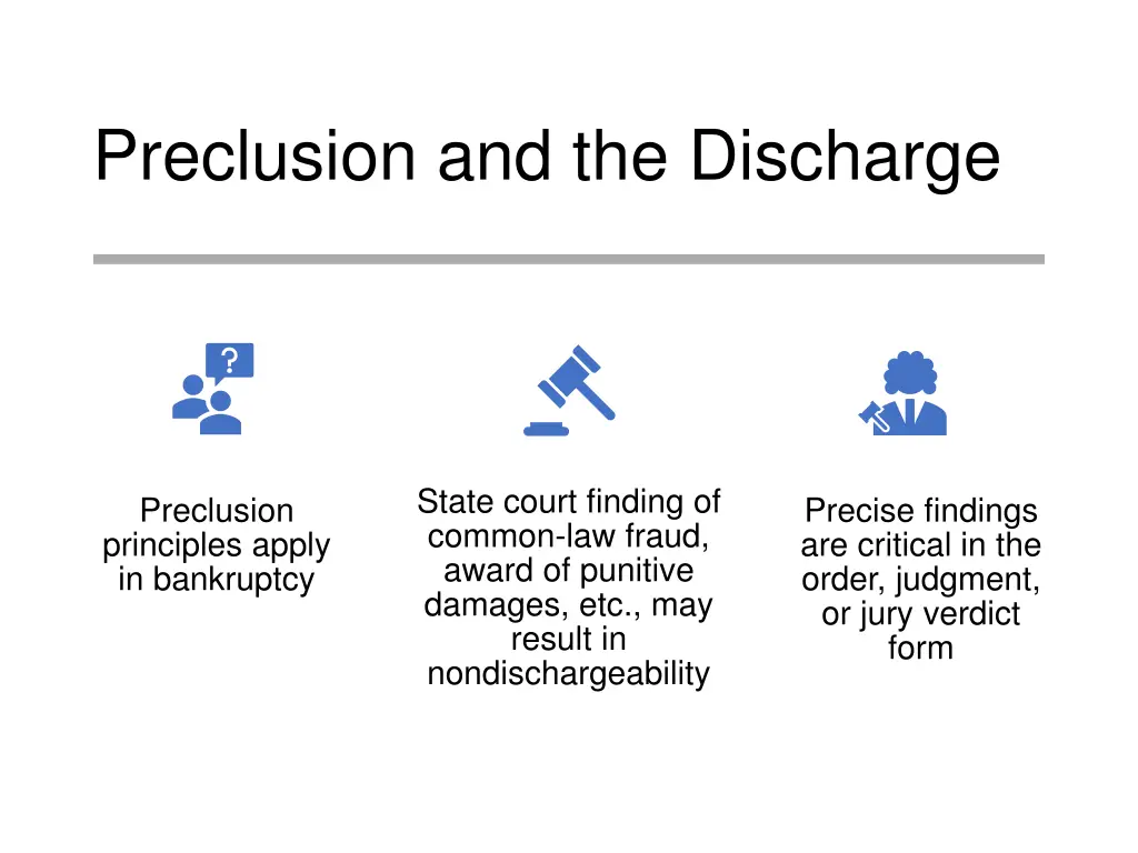 preclusion and the discharge