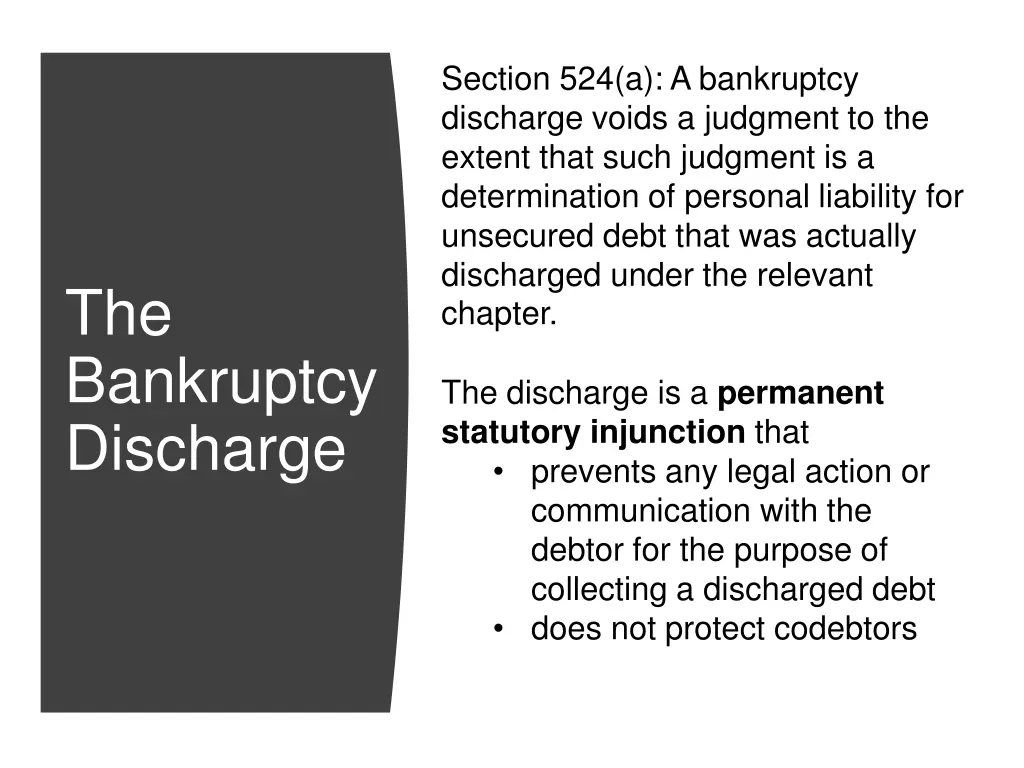 section 524 a a bankruptcy discharge voids