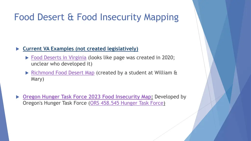 food desert food insecurity mapping