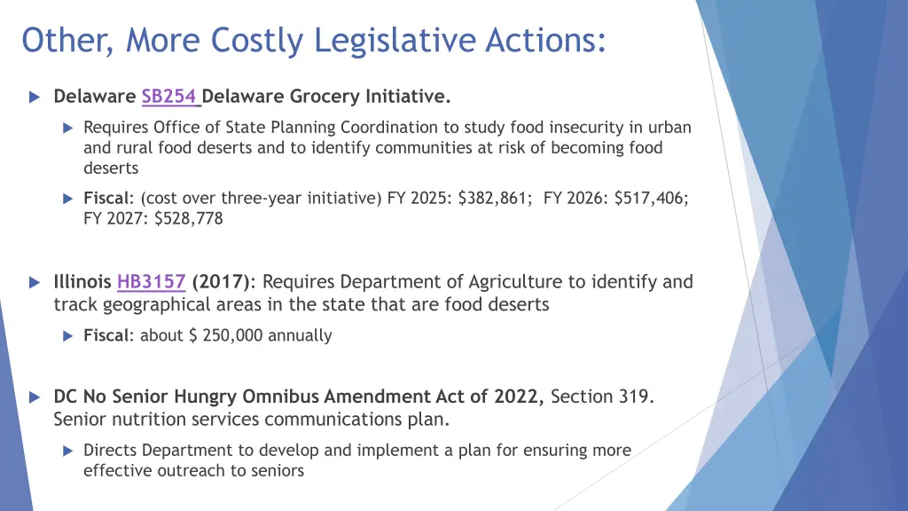 other more costly legislative actions 1