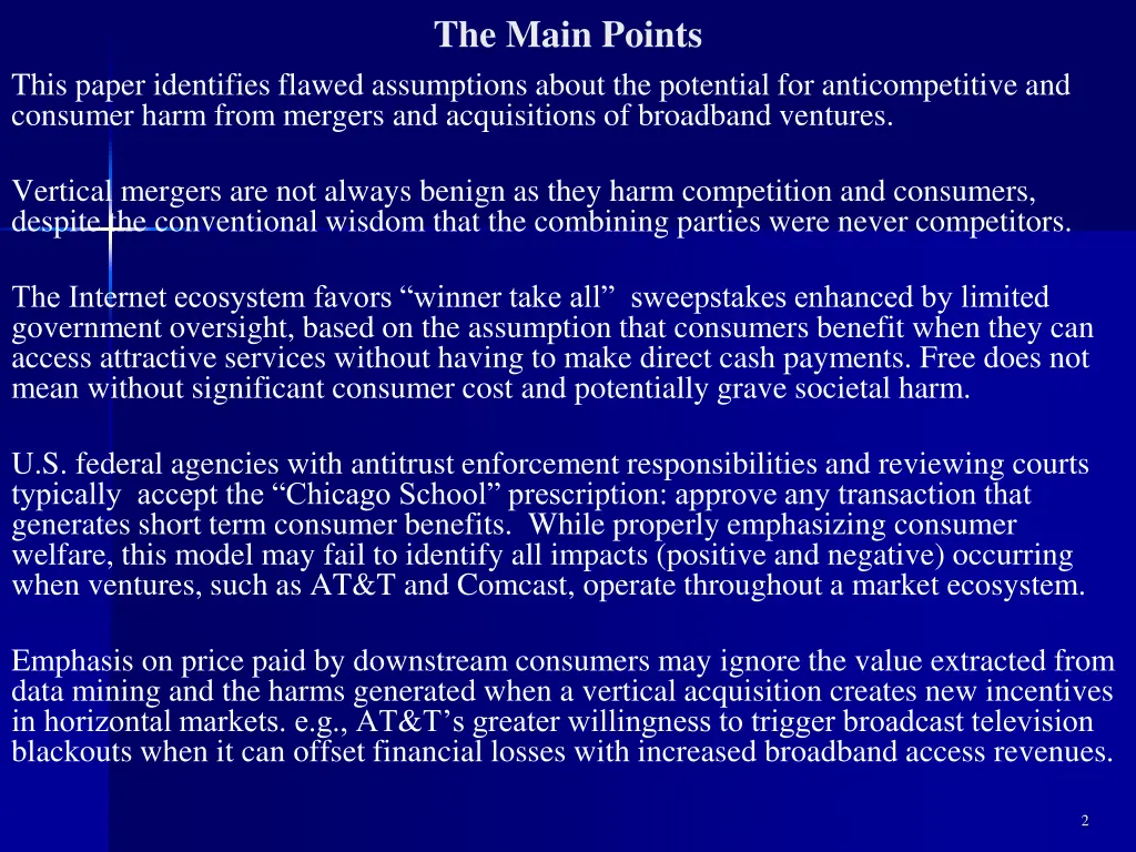 the main points