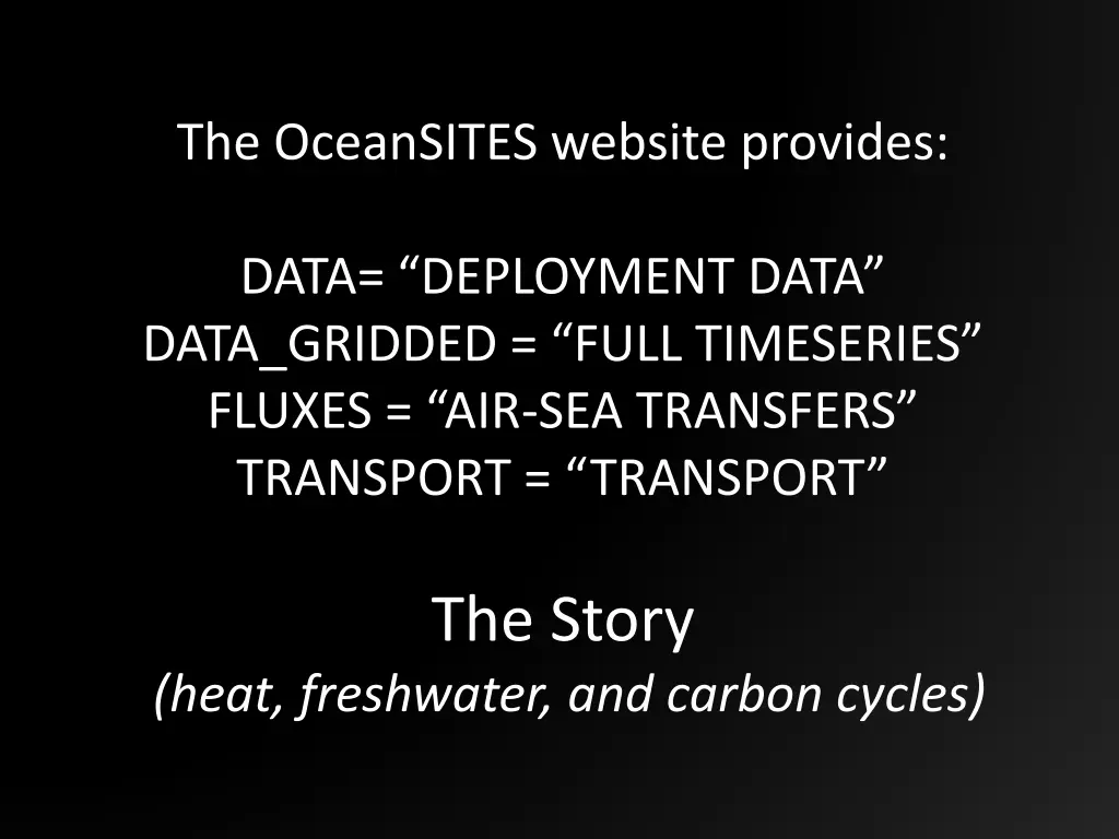 the oceansites website provides