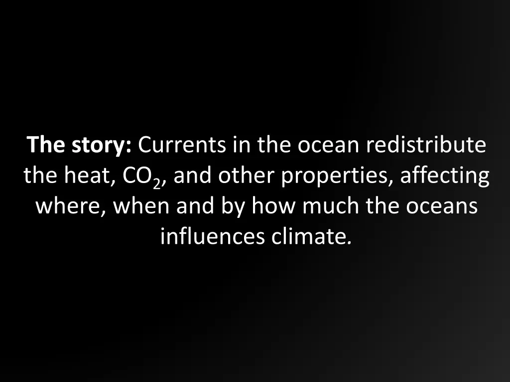 the story currents in the ocean redistribute