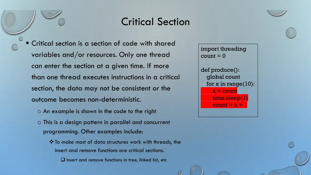 critical section
