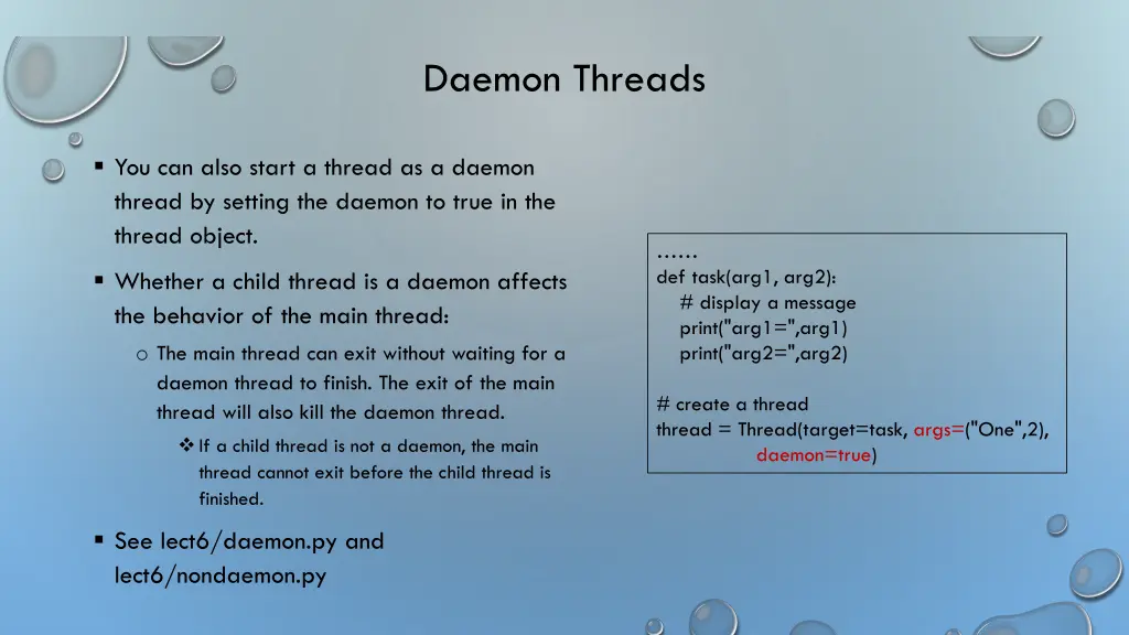 daemon threads