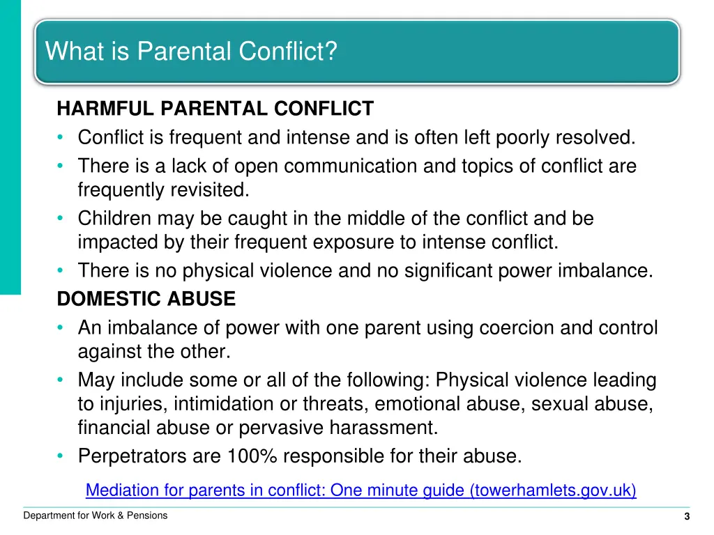 phase 2 of rpc what is parental conflict