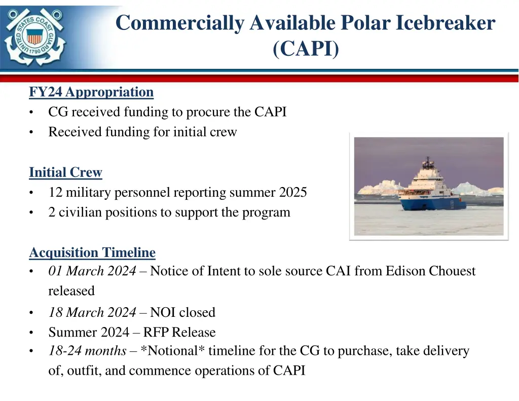 commercially available polar icebreaker capi