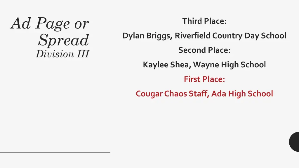 ad page or spread division iii