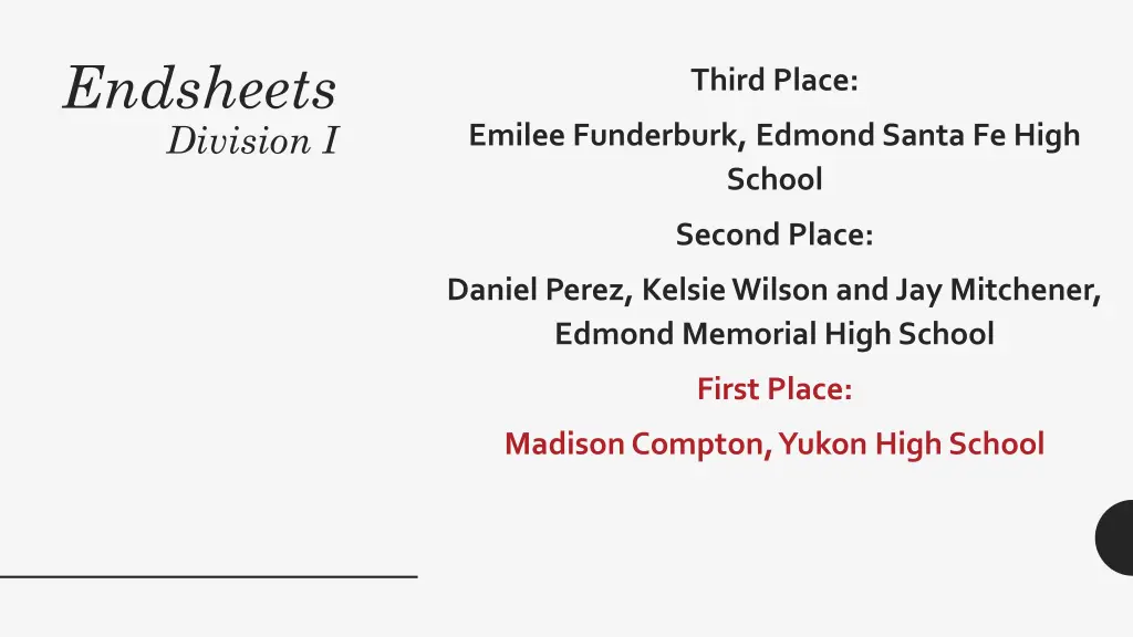 endsheets division i