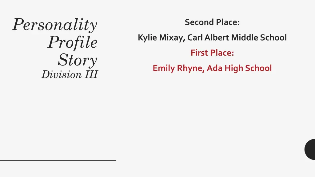 personality profile story division iii
