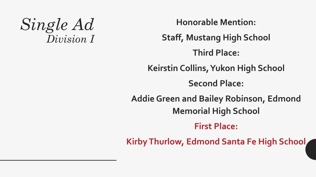 single ad division i