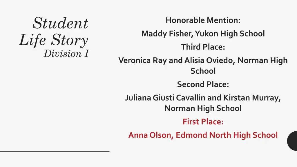 student life story division i