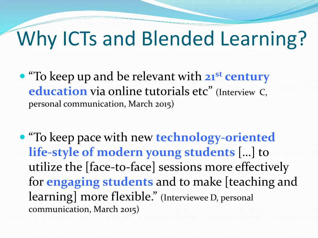 why icts and blended learning 1