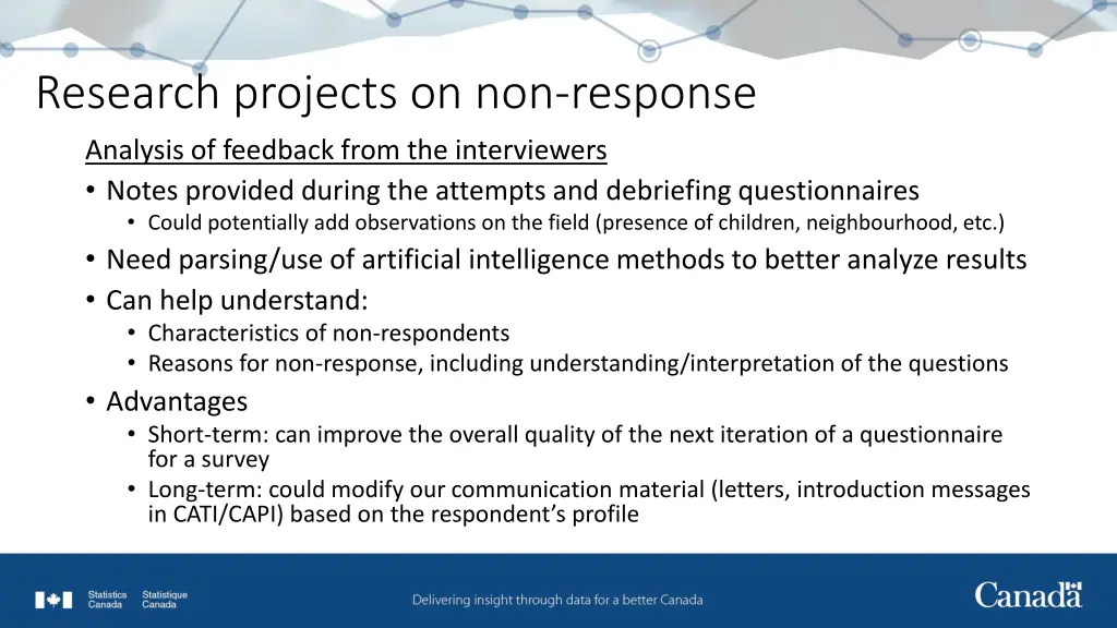 research projects on non response 1