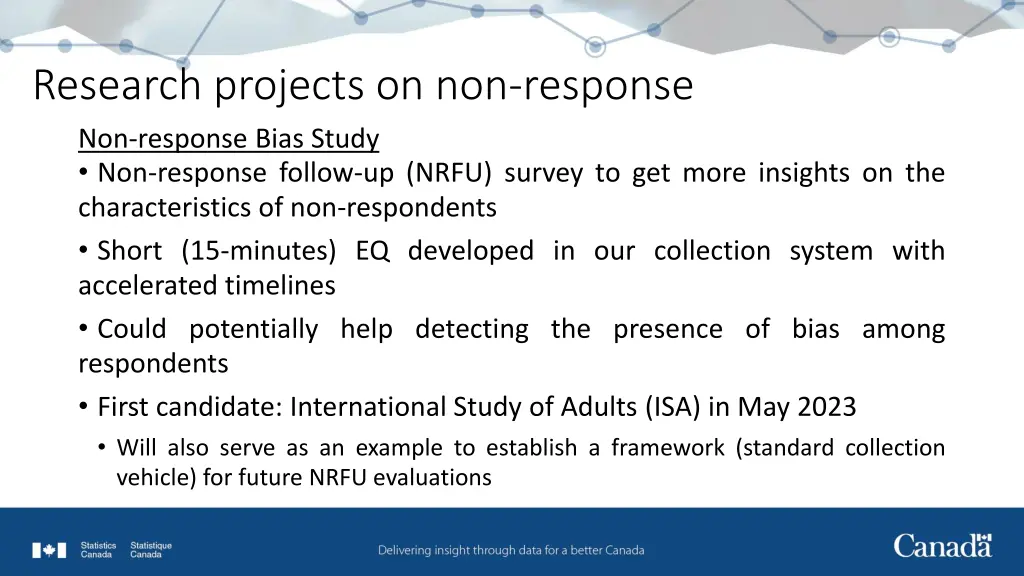 research projects on non response non response