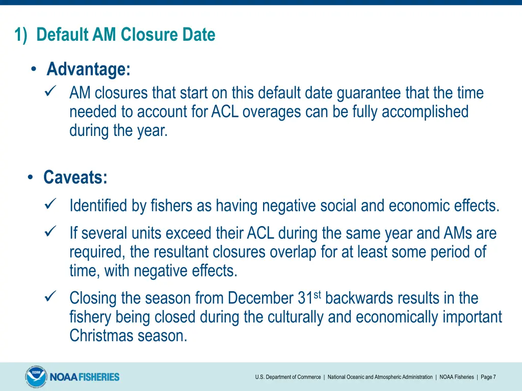 1 default am closure date