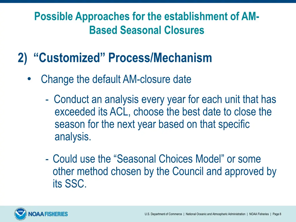 possible approaches for the establishment 1