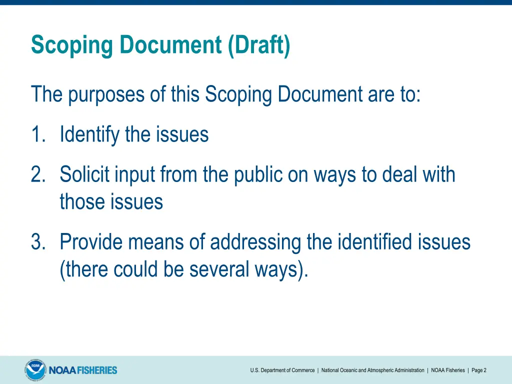 scoping document draft