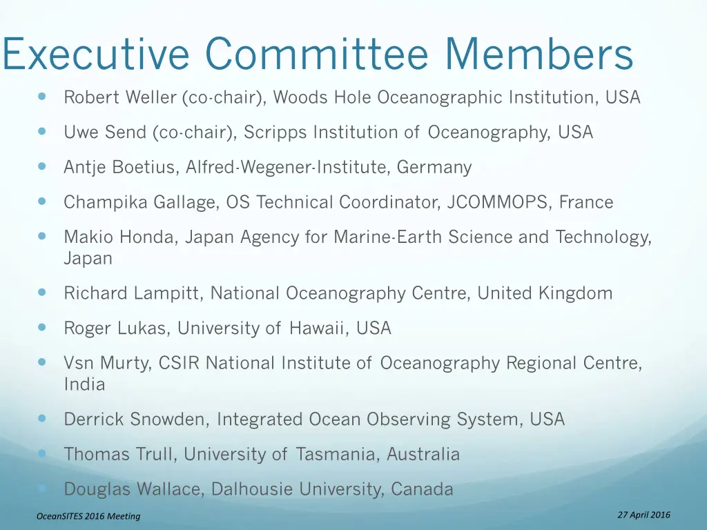 executive committee members robert weller