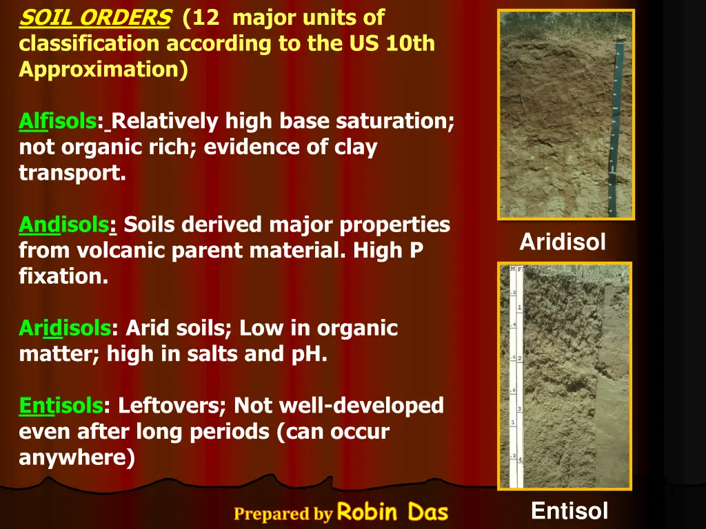 soil orders 12 major units of classification