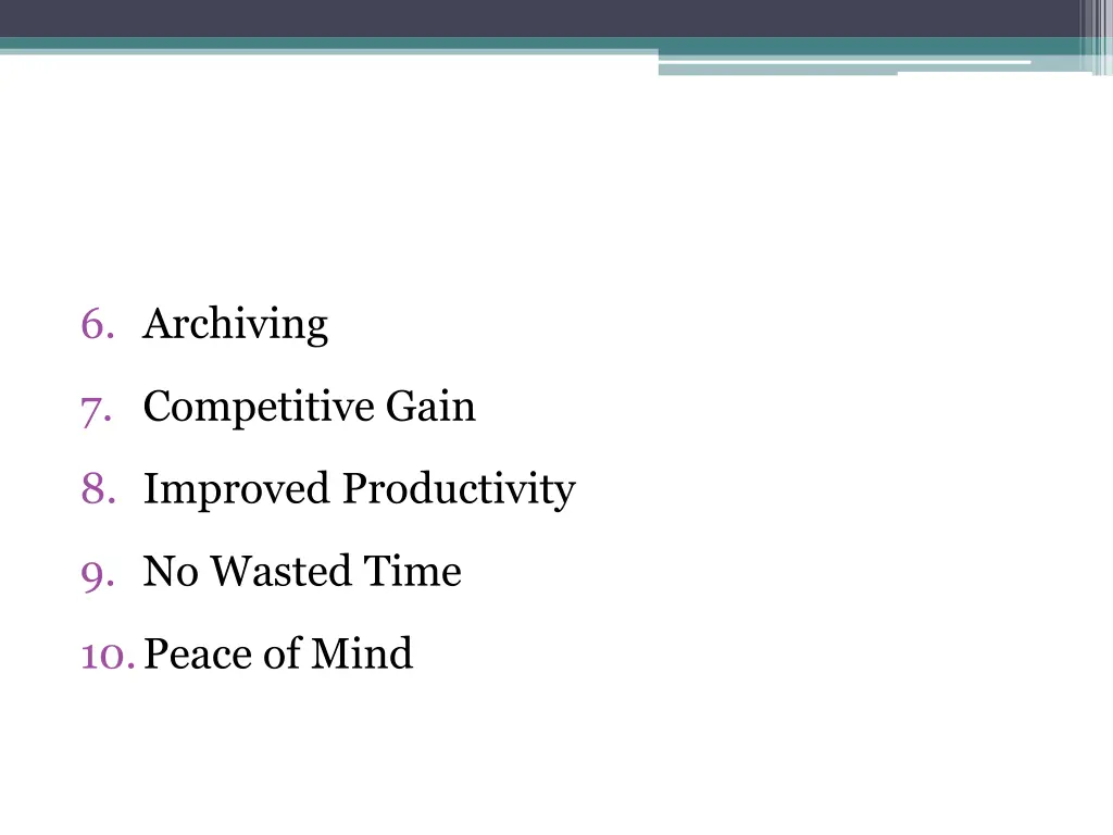 6 archiving