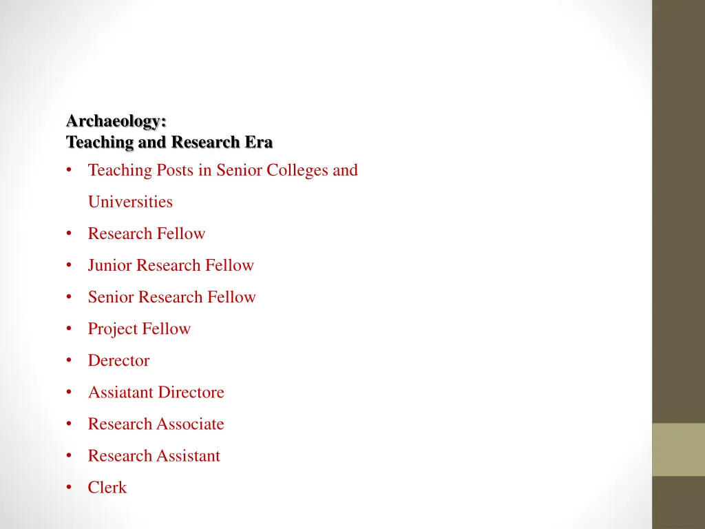 archaeology teaching and research era teaching