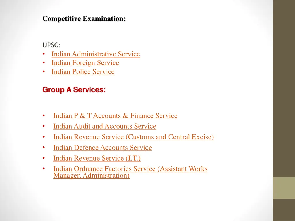 competitive examination