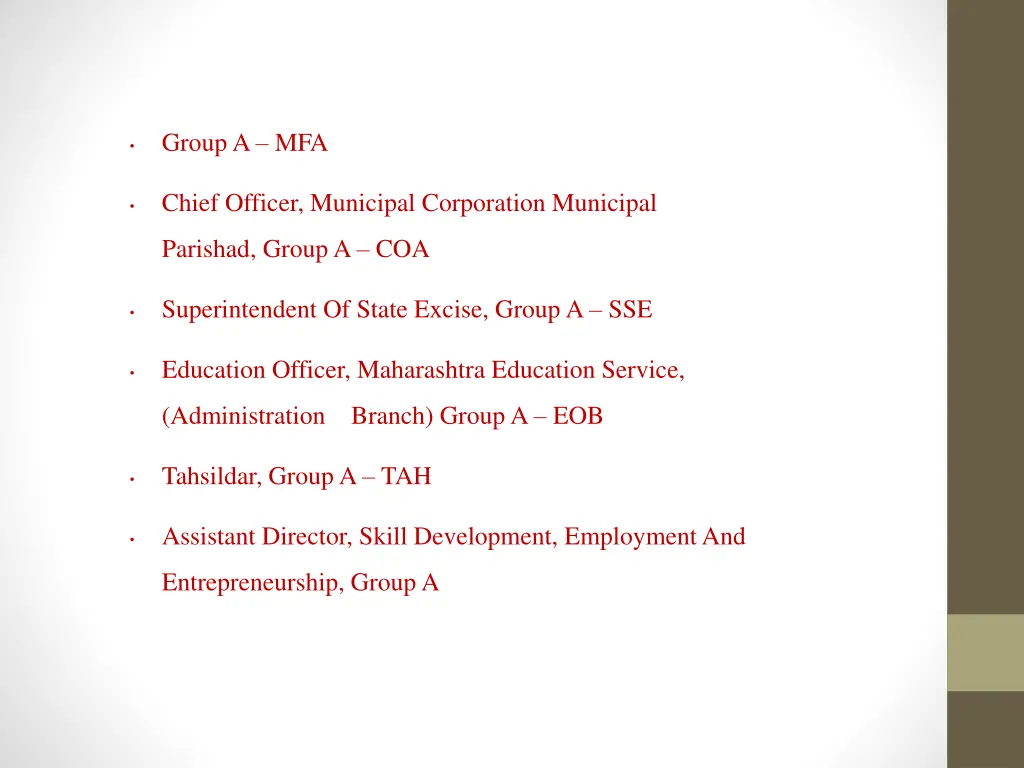 group a mfa