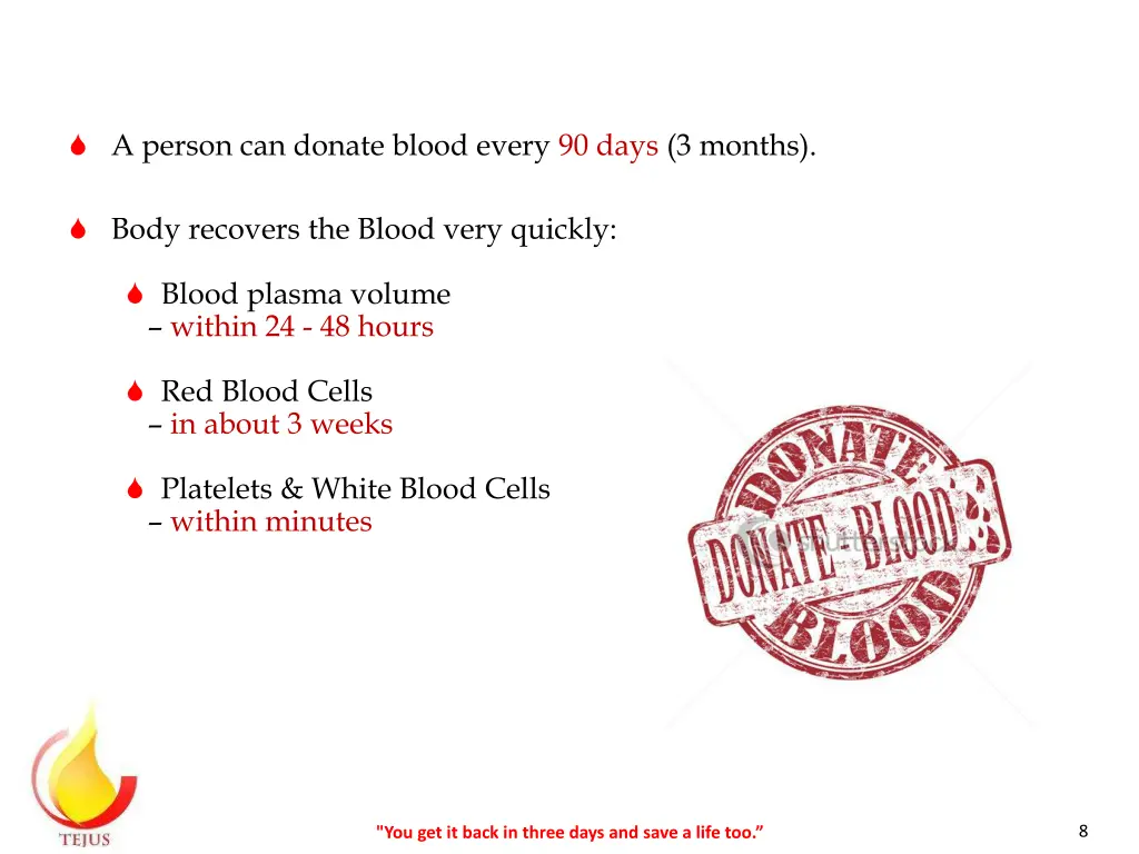 a person can donate blood every 90 days 3 months