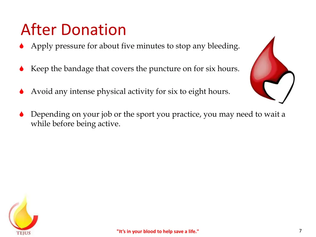 after donation