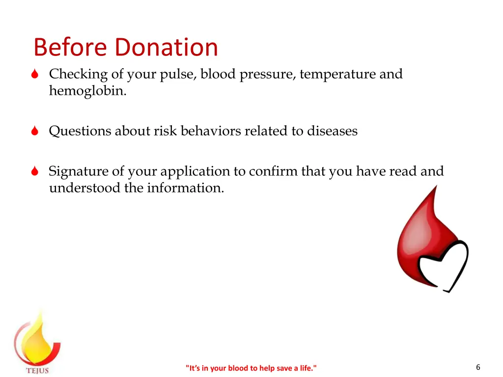 before donation