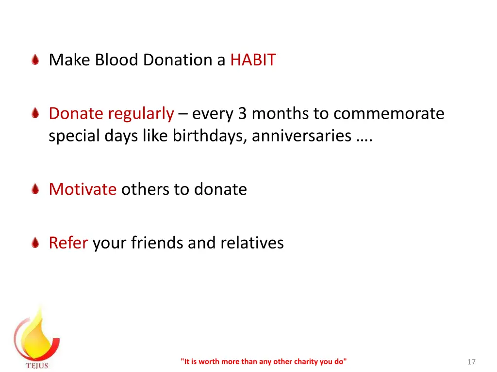 make blood donation a habit