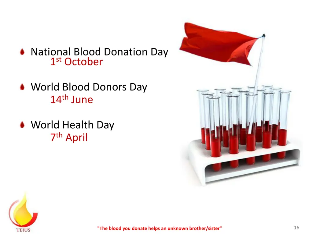 national blood donation day 1 st october