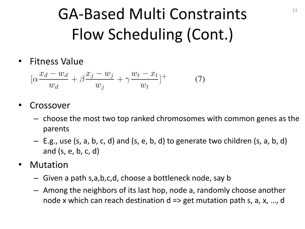 ga based multi constraints flow scheduling cont 1