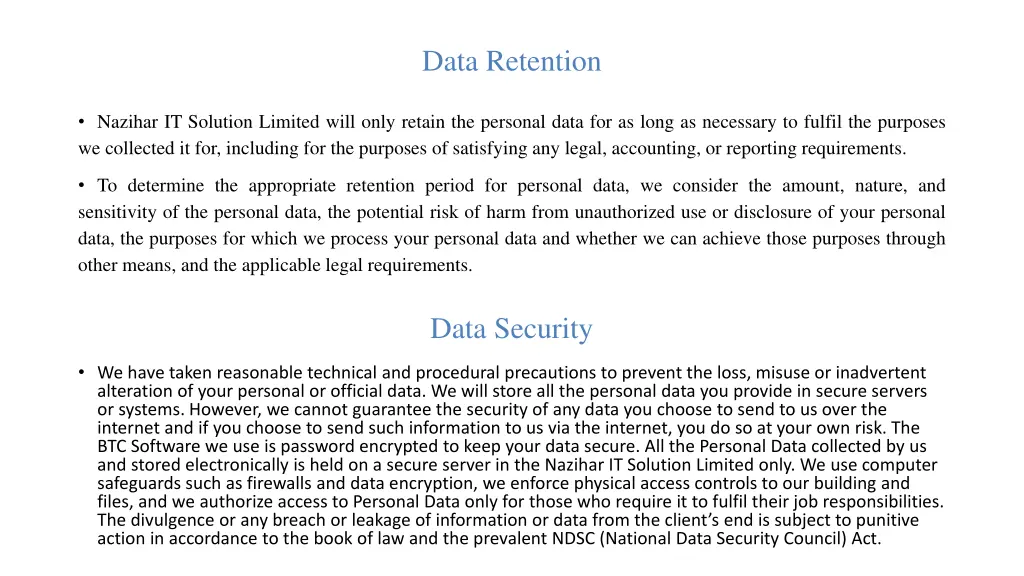 data retention