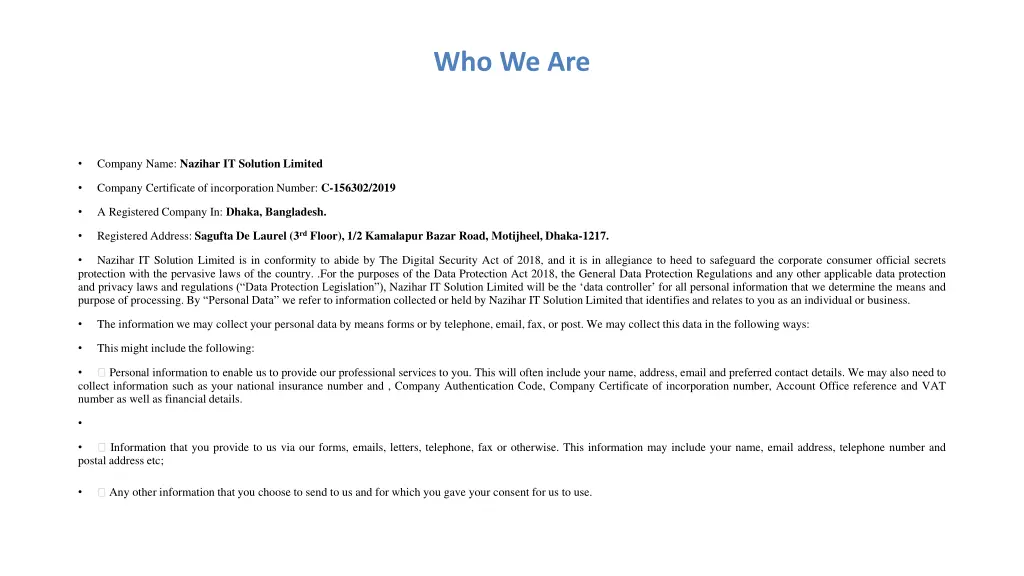 who we are