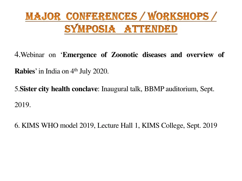 major conferences workshops major conferences 1