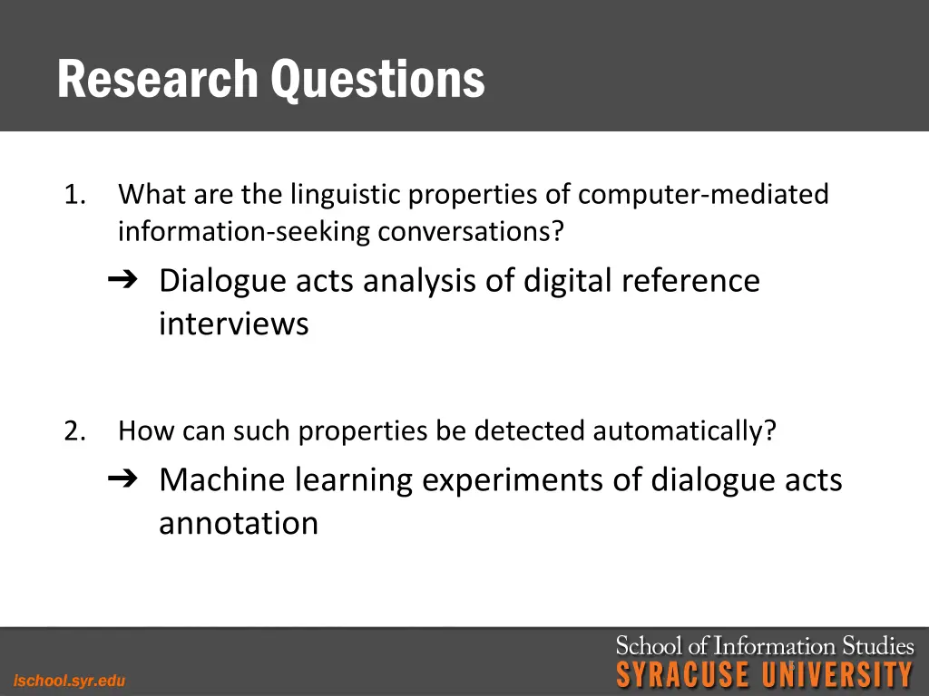 research questions