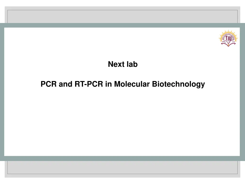 next lab