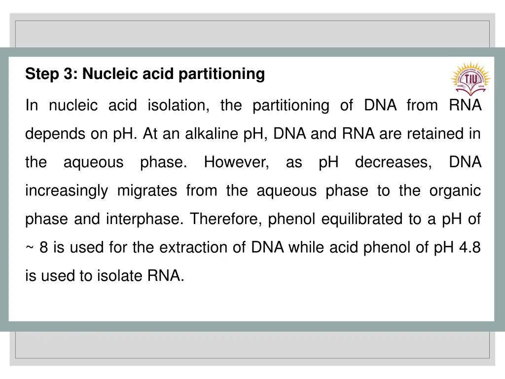 step 3 nucleic acid partitioning