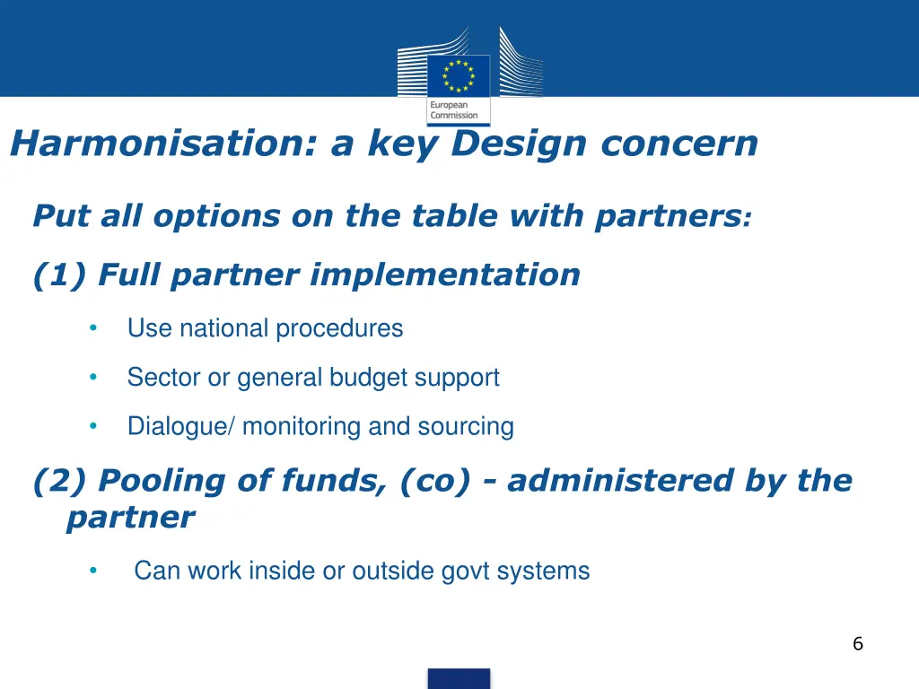 harmonisation a key design concern