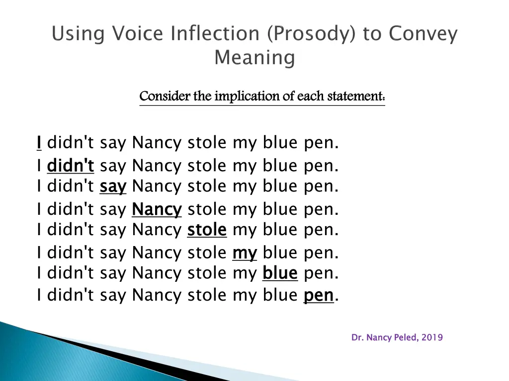 consider the implication of each statement