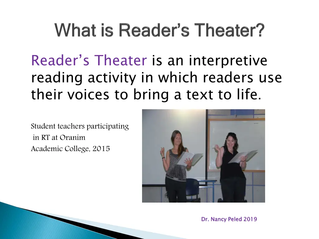 reader s theater is an interpretive reading