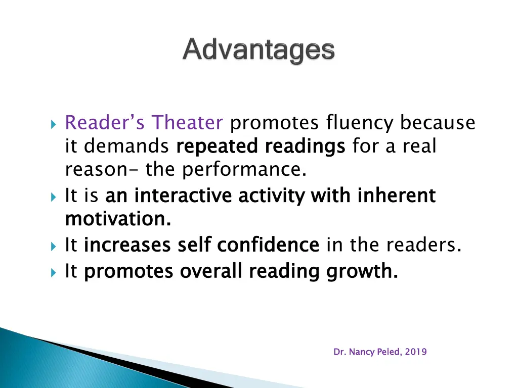 reader s theater promotes fluency because