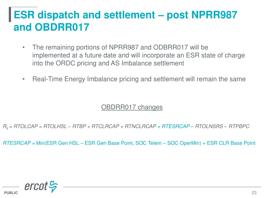 esr dispatch and settlement post nprr987
