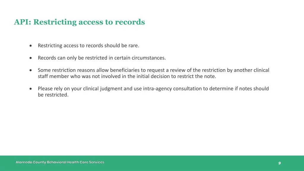 api restricting access to records