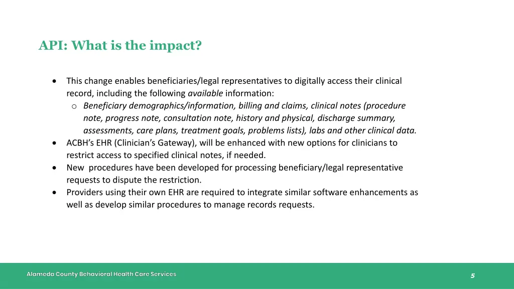 api what is the impact
