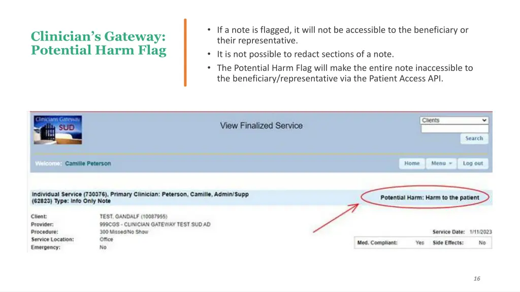 if a note is flagged it will not be accessible
